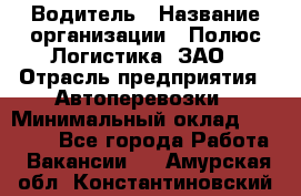 Водитель › Название организации ­ Полюс Логистика, ЗАО › Отрасль предприятия ­ Автоперевозки › Минимальный оклад ­ 45 000 - Все города Работа » Вакансии   . Амурская обл.,Константиновский р-н